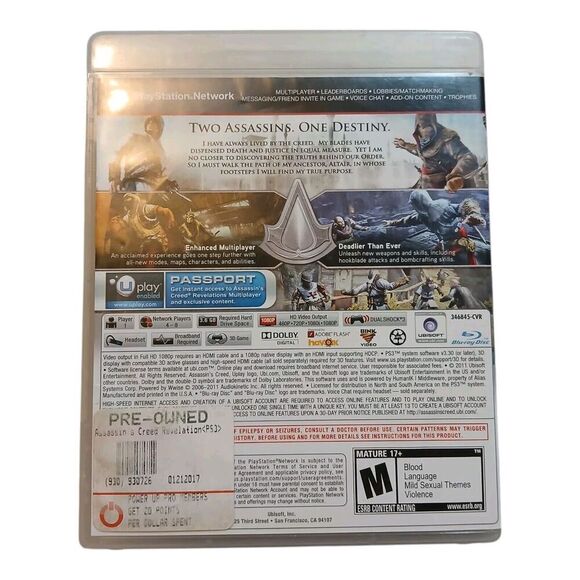 Assassin's Creed Revelations PlayStation 3 PS3 Game Original Case - Picture 2 of 4